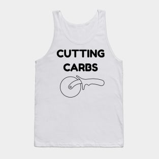 Funny Diet Tshirt | Cutting Carbs Pizza Cutter Gift Tank Top